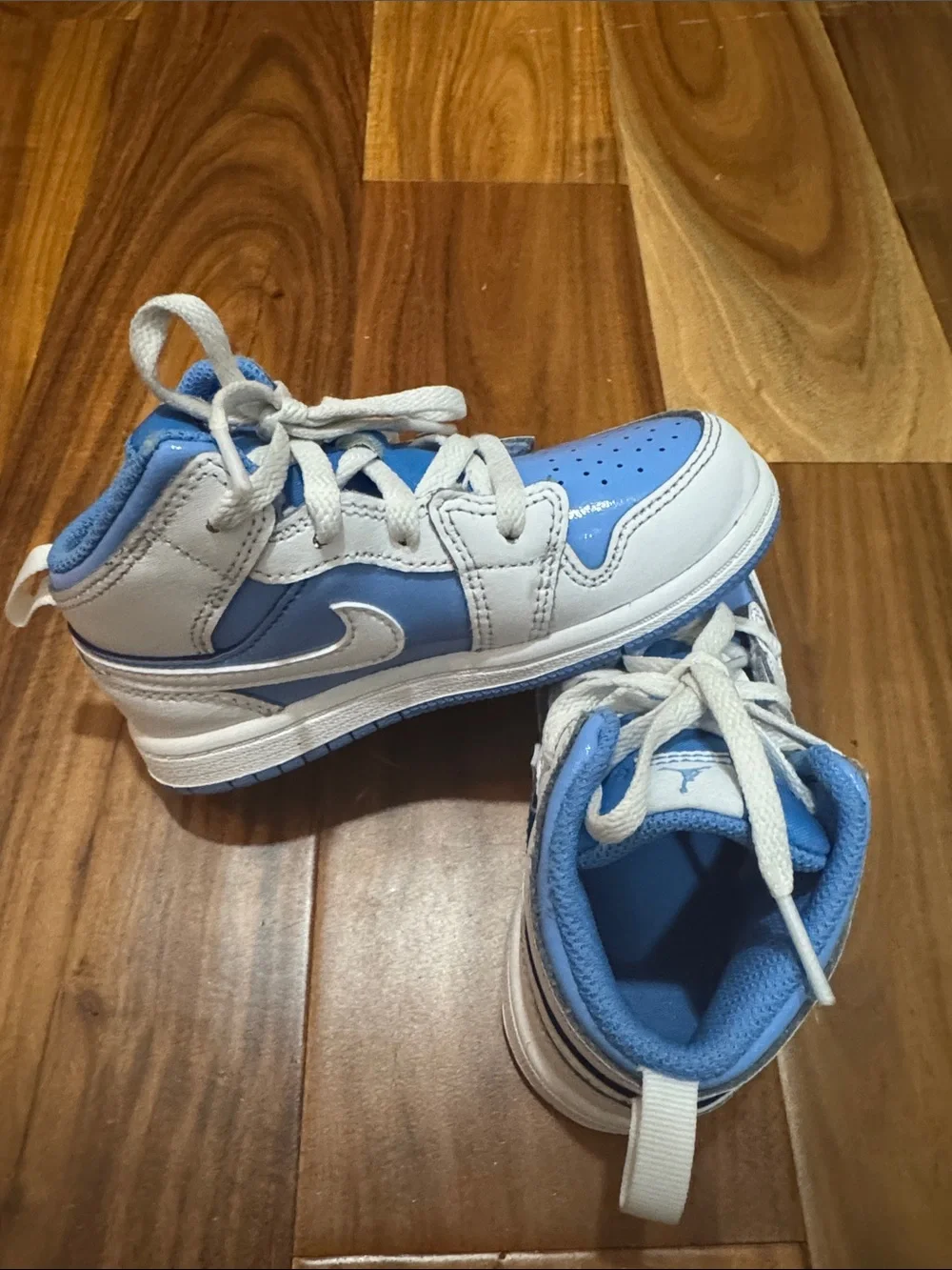 Nike Kids Blue and White High-Top Sneakers